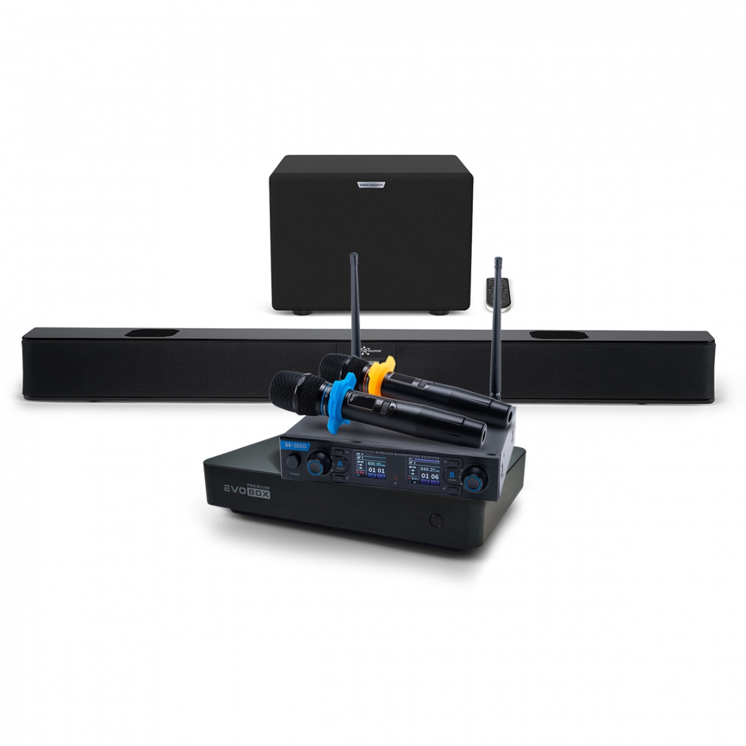 Hi-End караоке-система EVOBOX Premium + EvoSoundBar (саундбар с караоке) в Валдае